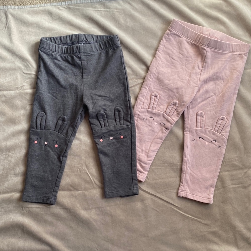 H&M GIRLS 12m Bottoms Bunny front design